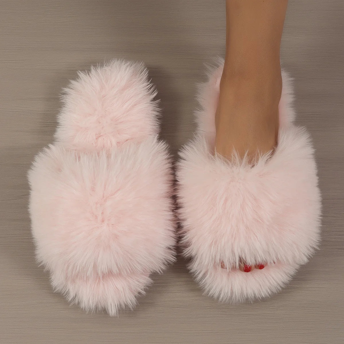 Faux Fur Winter Slippers