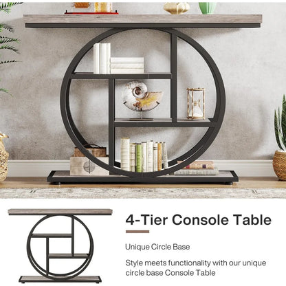 Narrow 4-Tier Storage Table