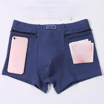 Cotton Zipper Boxers