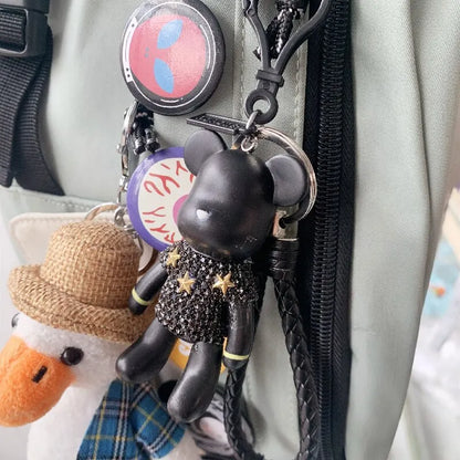 Doll Silver-plated Key Ring Bear