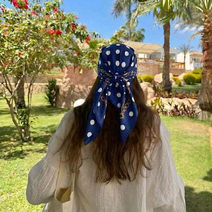 90cm Print Square Dot Scarf