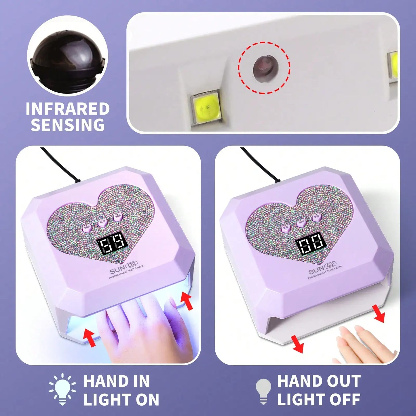 Pink USB Nail Dryer Lamp