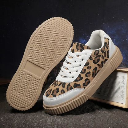Women's Leopard Print Casual Sneakers