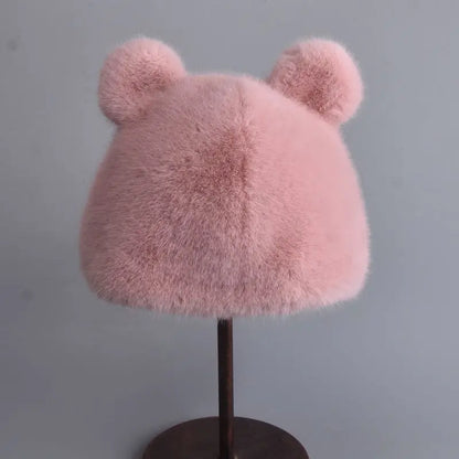 Winter Faux Mink Fur Beanie