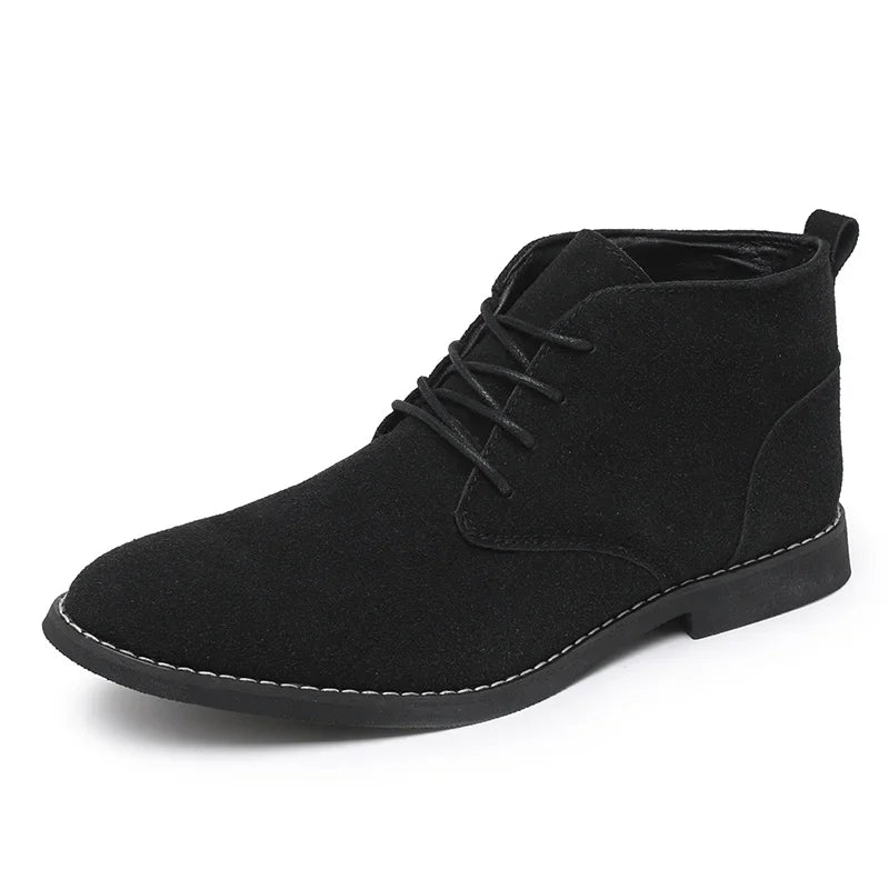 Brown Pointed-Toe Chelsea Boots