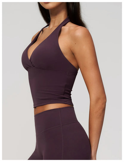 Hanging Neck Yoga Tops Sports