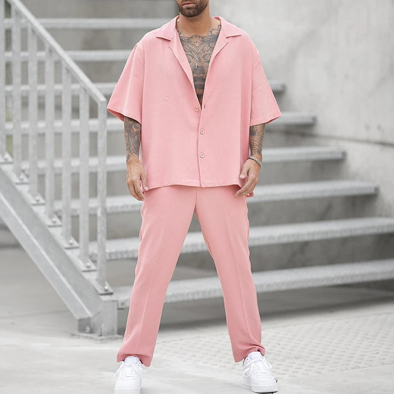 Solid Color Spring Summer Suit