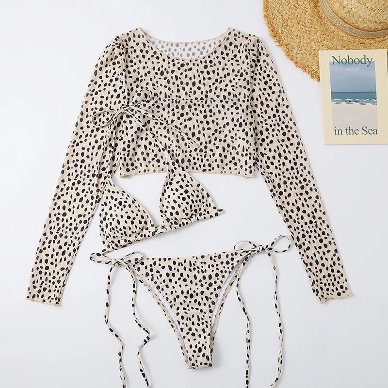 Leopard Print Bikini Set