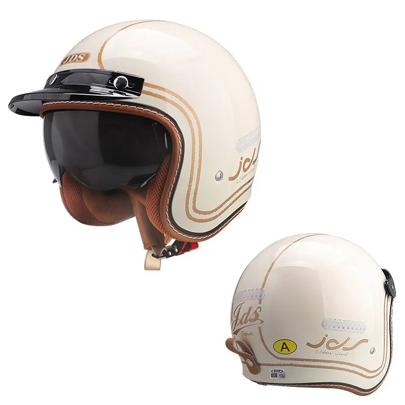 3/4 Open-Face Vintage Jet Helmet