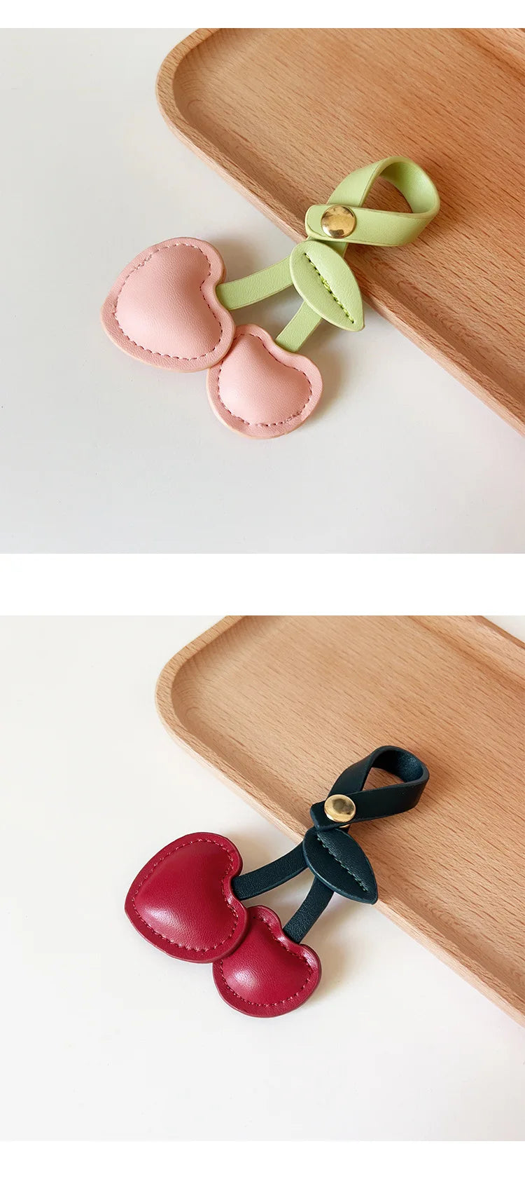 Cute 3D Peach Heart Cherry