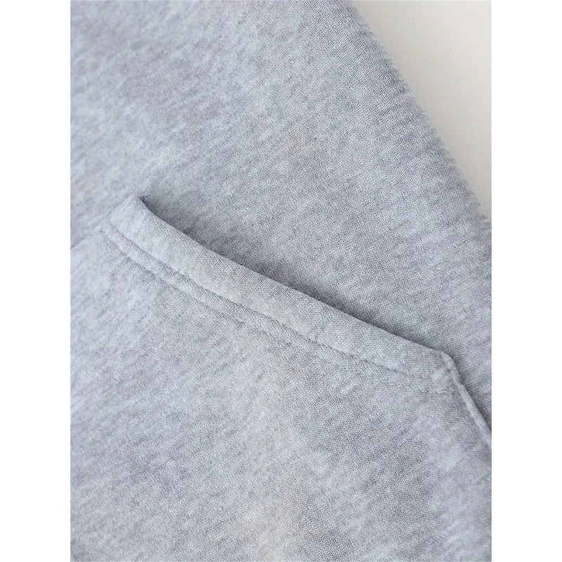 Printed Kangaroo Pocket Zip Hoodie