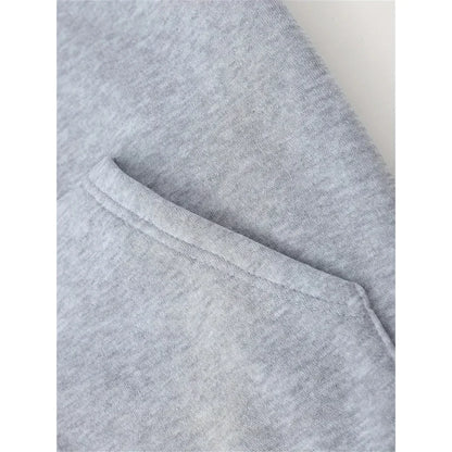 Printed Kangaroo Pocket Zip Hoodie