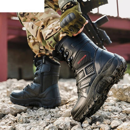 Breathable Leather Combat Boots