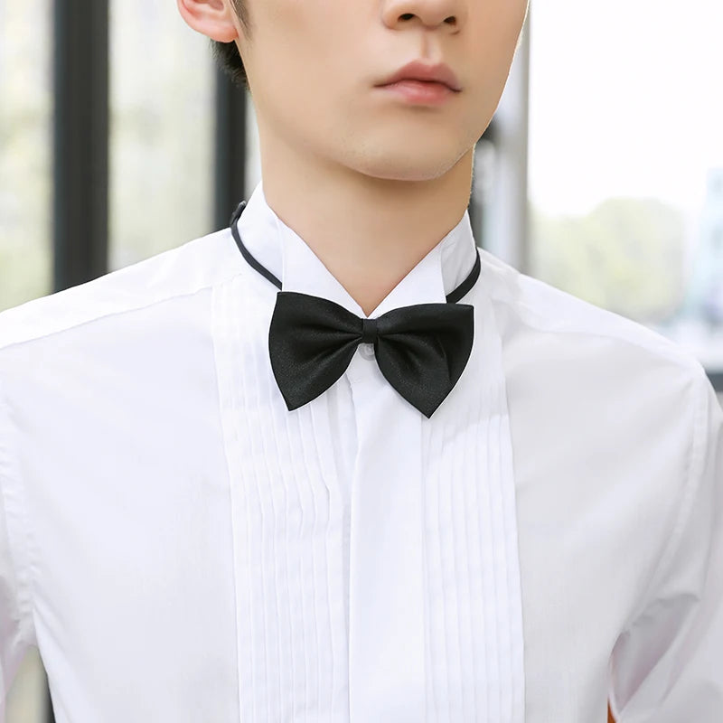 Formal Stand Collar Dress Shirt