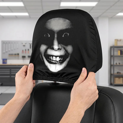 Scary Face Car Headrest Cover