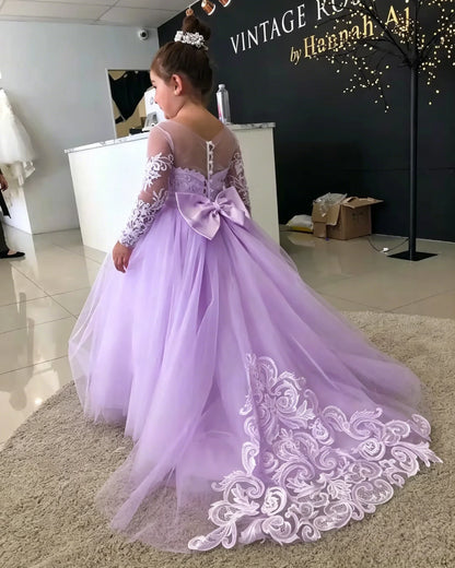 Cotton A-Line Flower Girl Dress