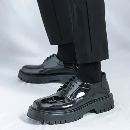 Leather Height Increasing Dress Shoes
