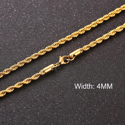 Metal Round Stainless Cuban Chain Party
