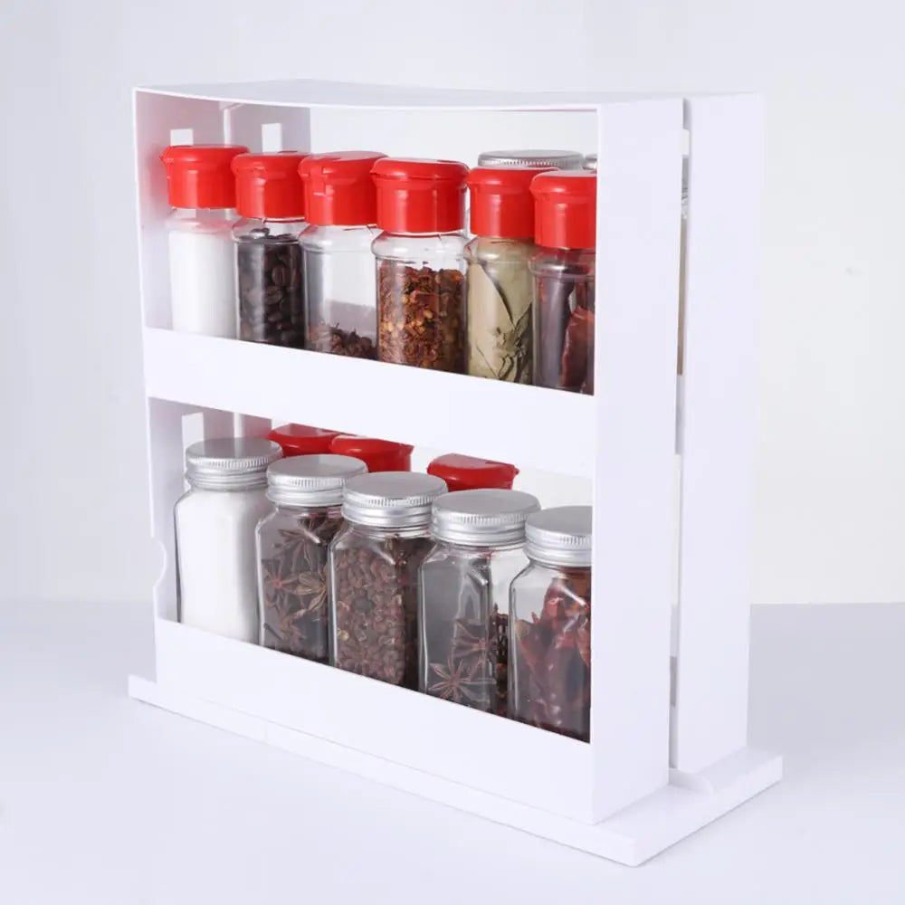 Multifunction Rotating Jar Storage Rack