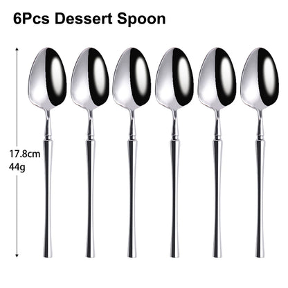 Metal Solid Color Spoon Set