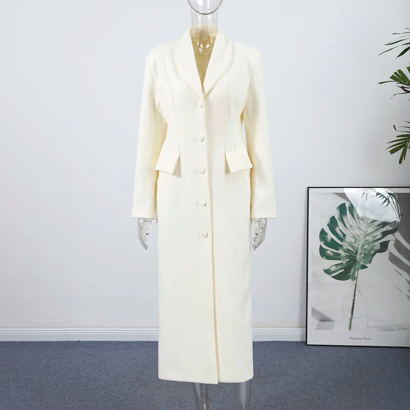 Faux Wool Maxi Overcoat
