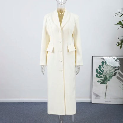 Faux Wool Maxi Overcoat
