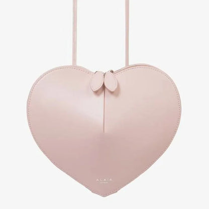 Heart-Shaped Leather Crossbody Bag