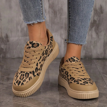 Women's Leopard Print Casual Sneakers