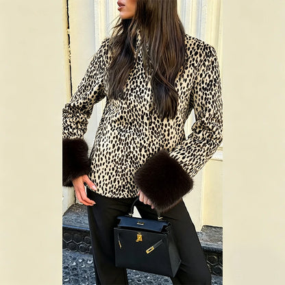 Spotted Faux Fur Jacket