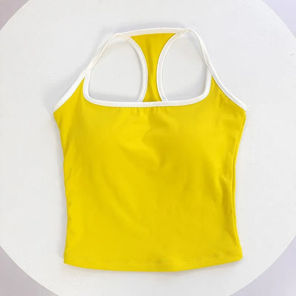 Thin-Strap Backless Yoga Tank