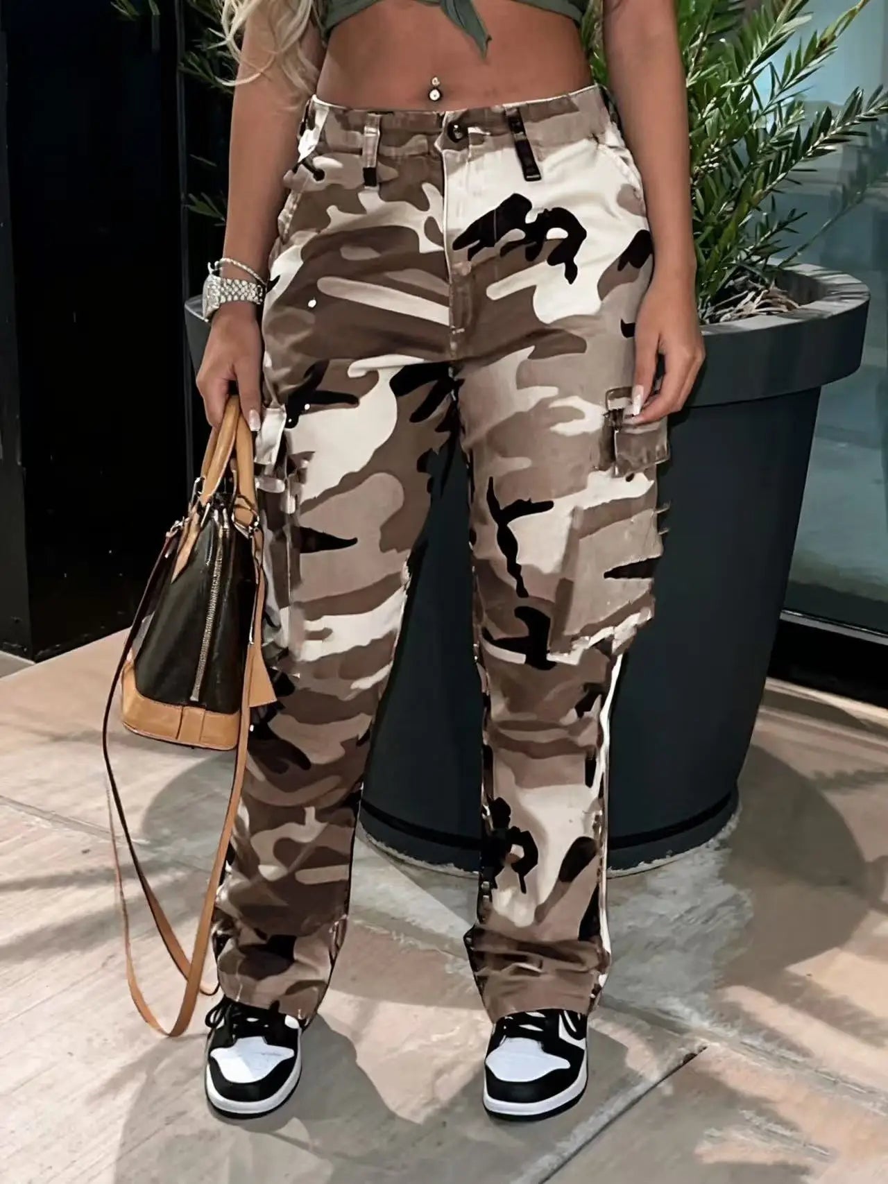 Camouflage Multi-Pocket Cargo Pants