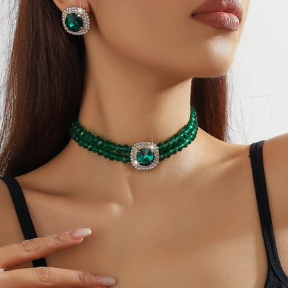 Bridal Jewelry Set Necklace Earrings Bracelet Ring