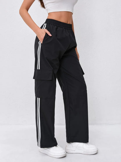 Double-Pocket Elastic Slimming Trousers