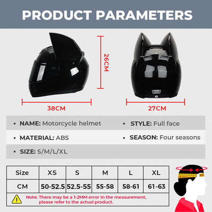 Cat Ear Full-Face Helmet