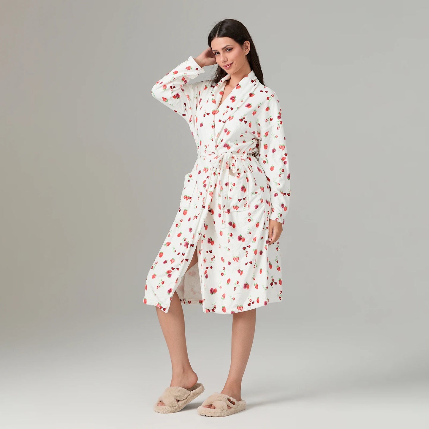 Printed Velvet Spa Robe