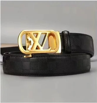 Luxury designer leather belt