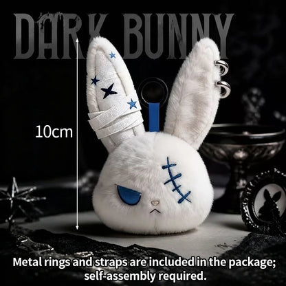 Gothic Bunny Keychain Rabbit Head