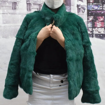 Rabbit Fur Bolero Jacket