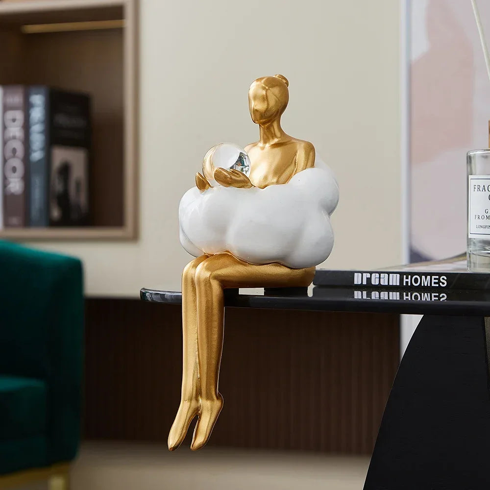 Golden Resin Decorative Figurine