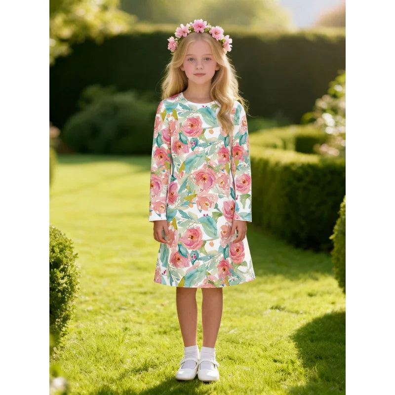Rose Long Sleeve Dress