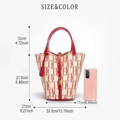 PVC Applique Bucket Tote