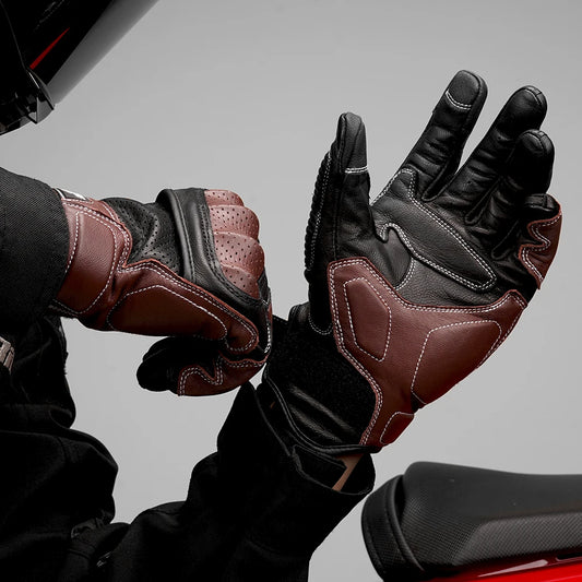 Perforated Leather Cafe Racer Gloves