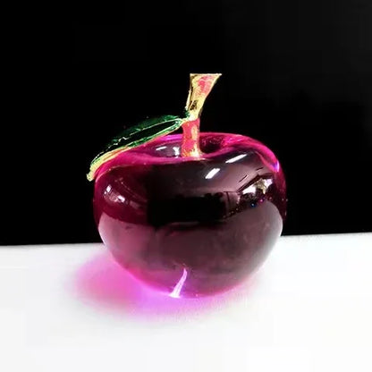 Transparent Crystal Apple Decor