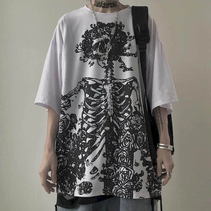 Gothic Skull Cotton T-Shirt