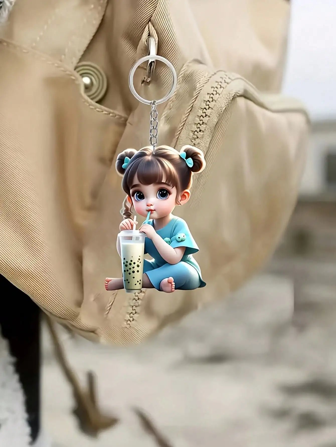 Cute Acrylic Keychain 2D Flat
