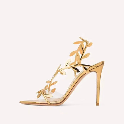 Gold Leaf Gladiator Sandals