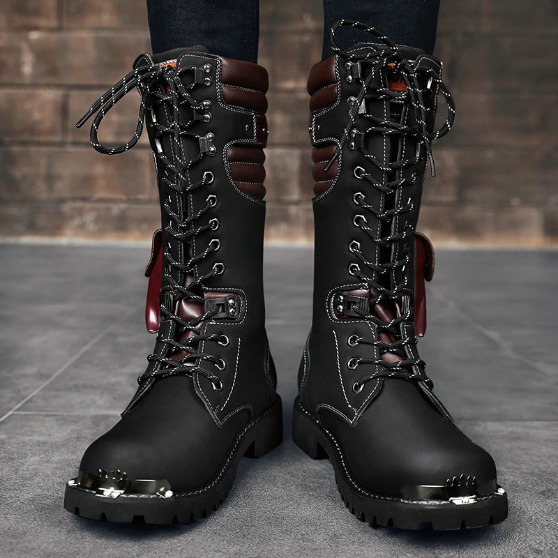 High-Top Cross-Country Motorcycle Boots