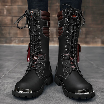High-Top Cross-Country Motorcycle Boots