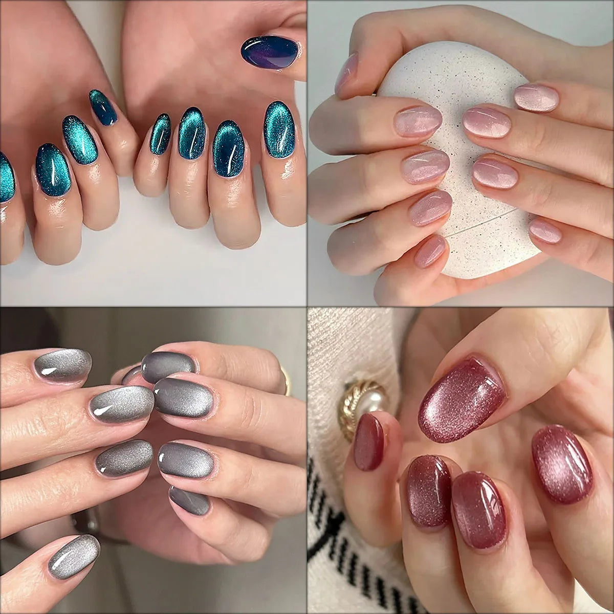 Glossy Square Press-On Nails
