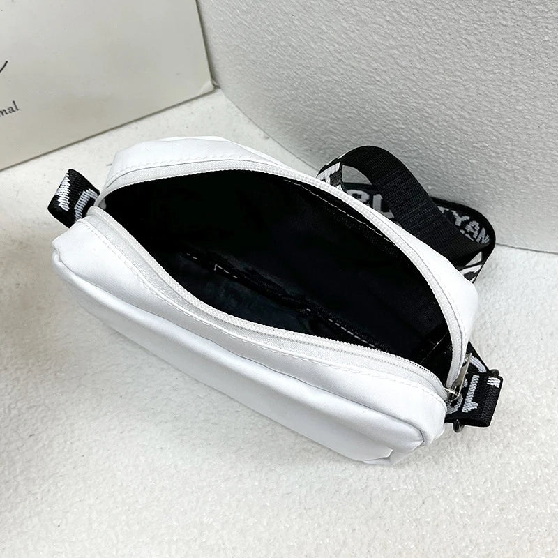 Nylon Wide-Strap Square Bag